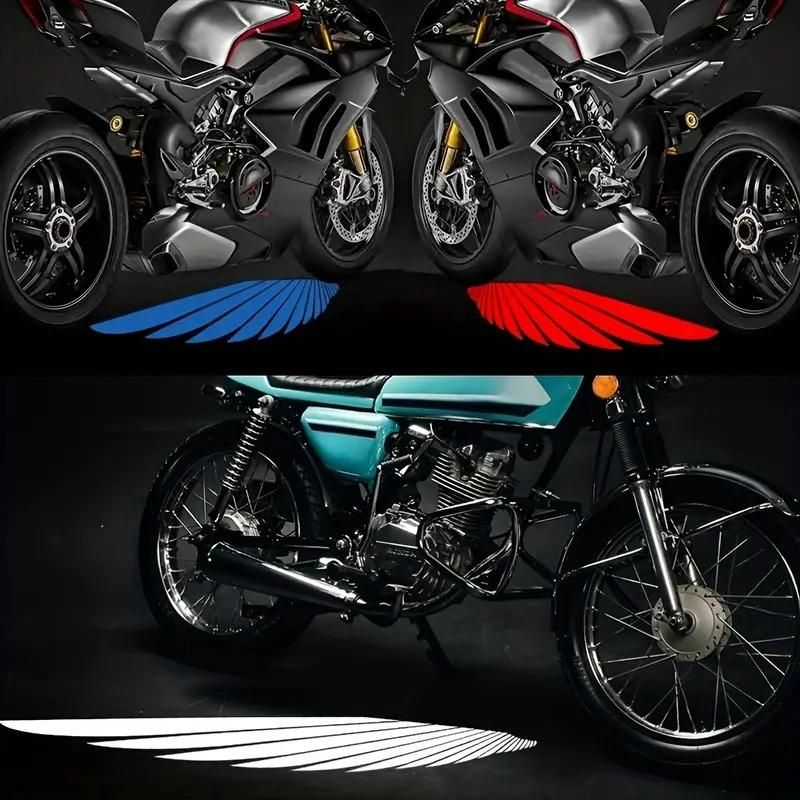 Motorcycle Projector Lights with Angel Wing Logo